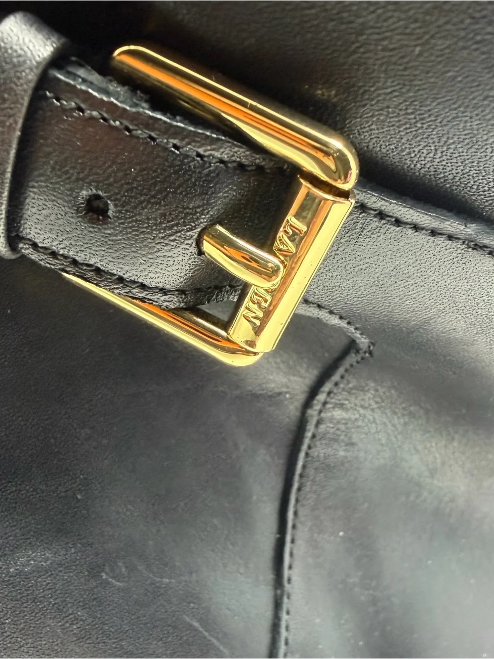 Women’s Ralph Lauren Windsor Two-Tone Black and Brown Leather Boots Sz. 8